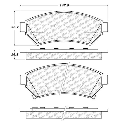 Centric Parts CTEK Ceramic Brake Pads, 103.10750 103.10750